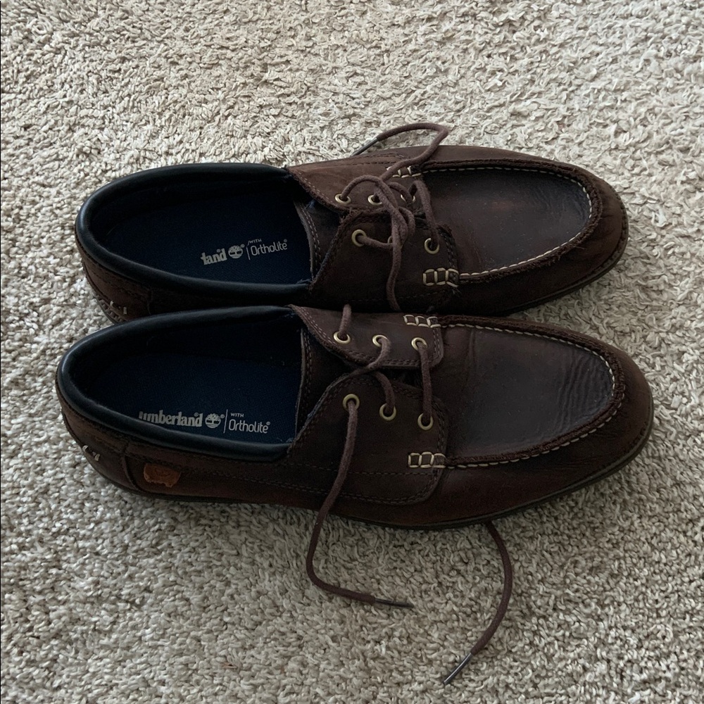 Timberland Brown Leather Boat Shoes
